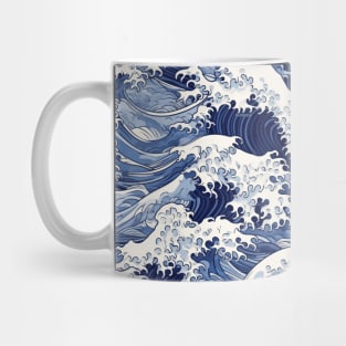 Ephemeral Crests: Hokusai Waves Reimagined Mug